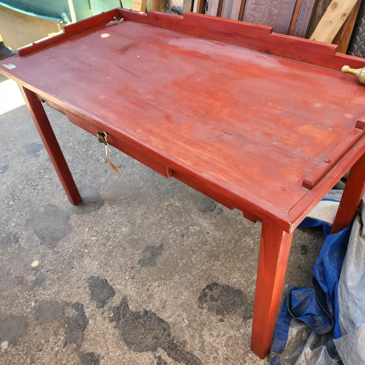 Red Students Desk-Sante Fe Look 1