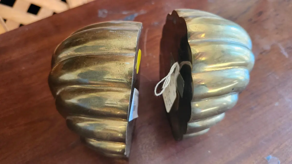 Pair Of Brass Bookends 1