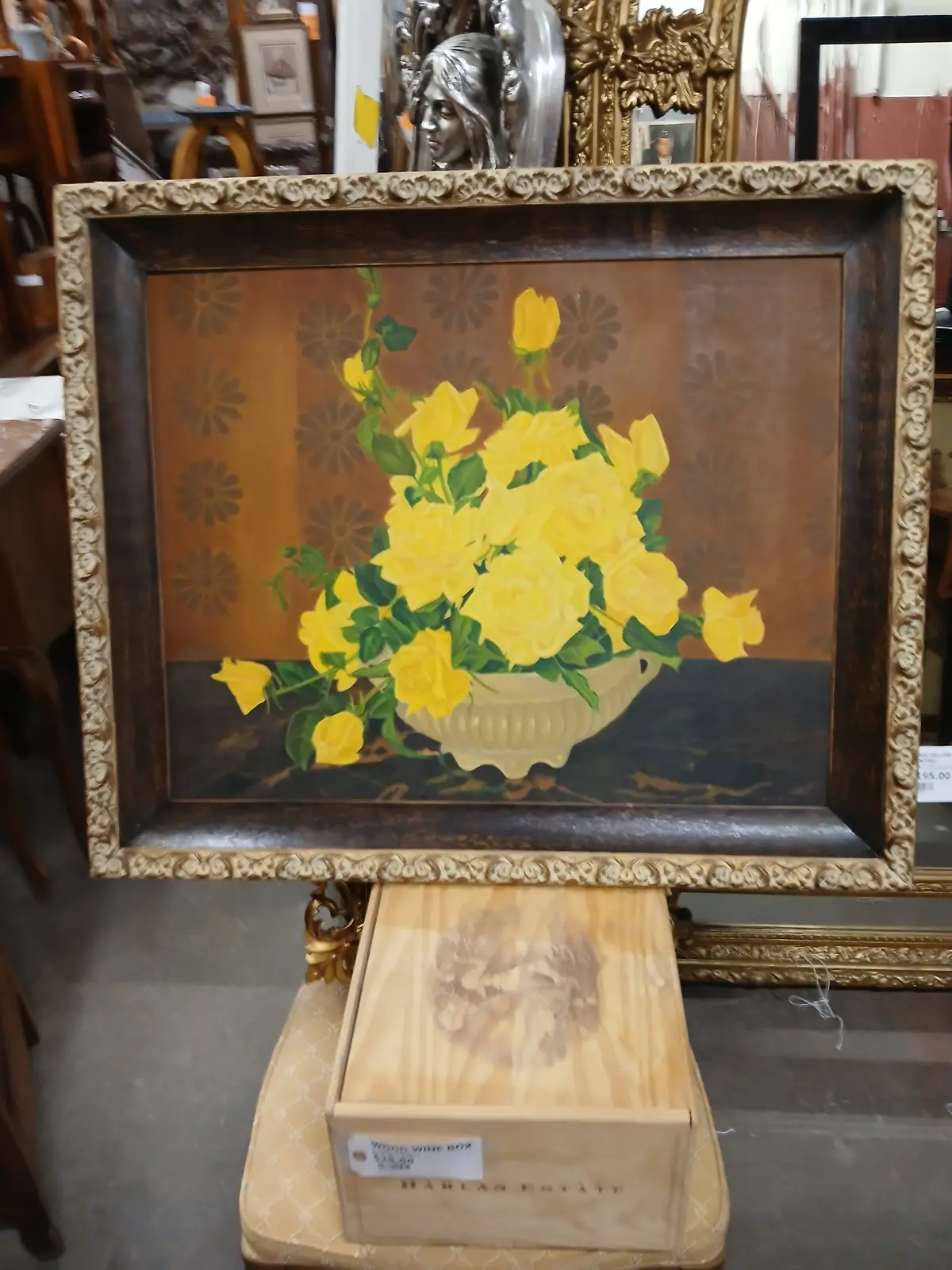 Large Yellow Rose Oil Painting 1