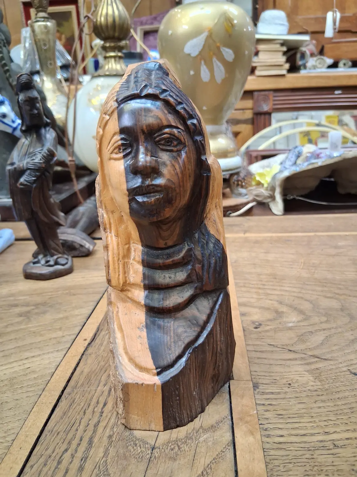 Ethiopian Carved Womans Head 1