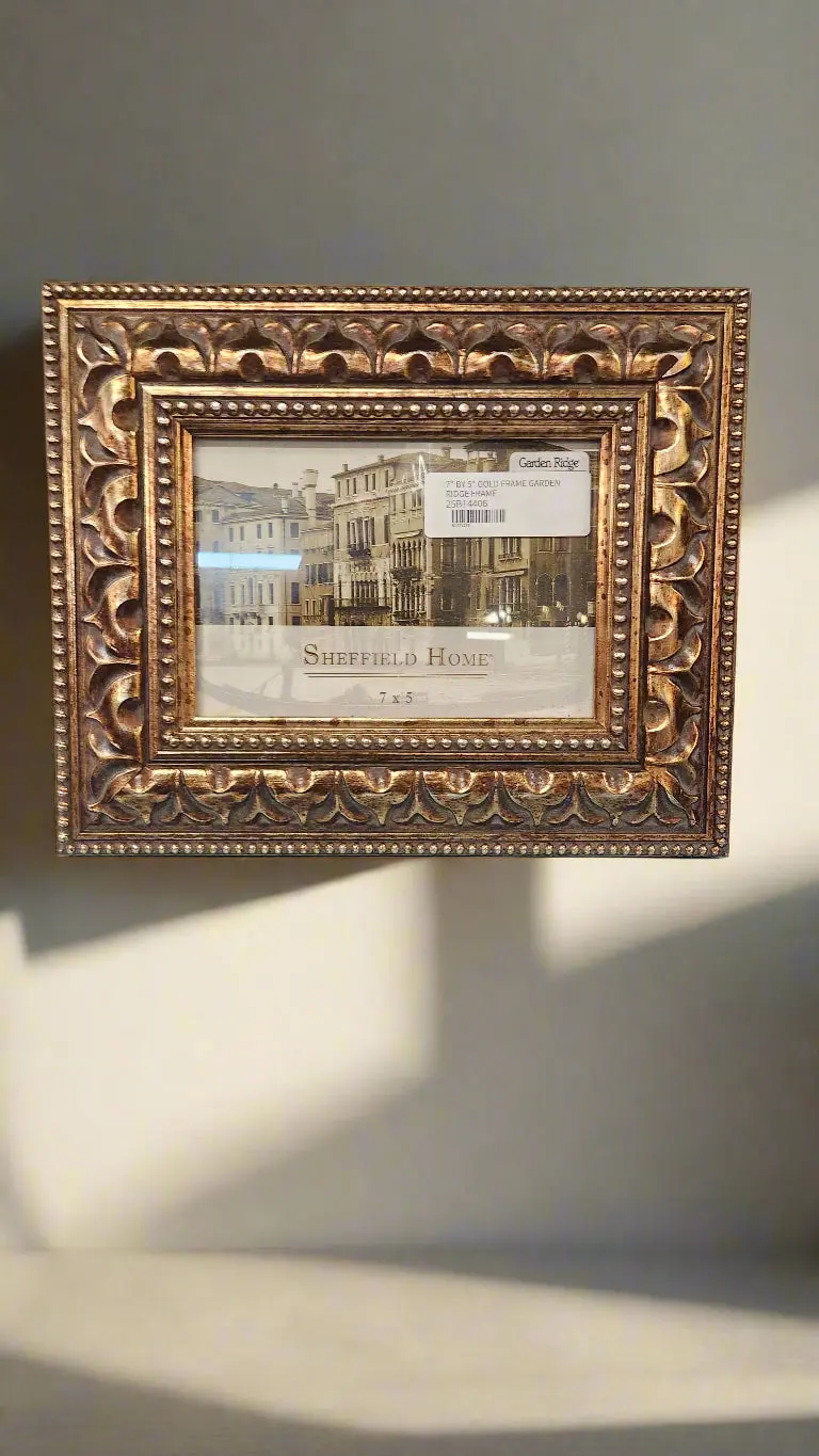 7" By 5" Gold Frame Garden Ridge Frame 1