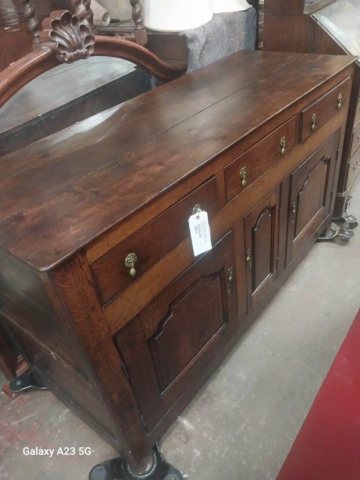 Early English 18Th Century Oak Sideboard 1