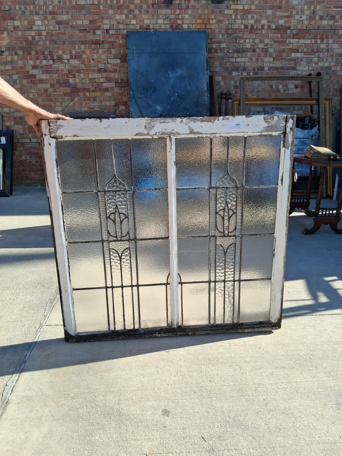 Large Leaded Glass Window 1