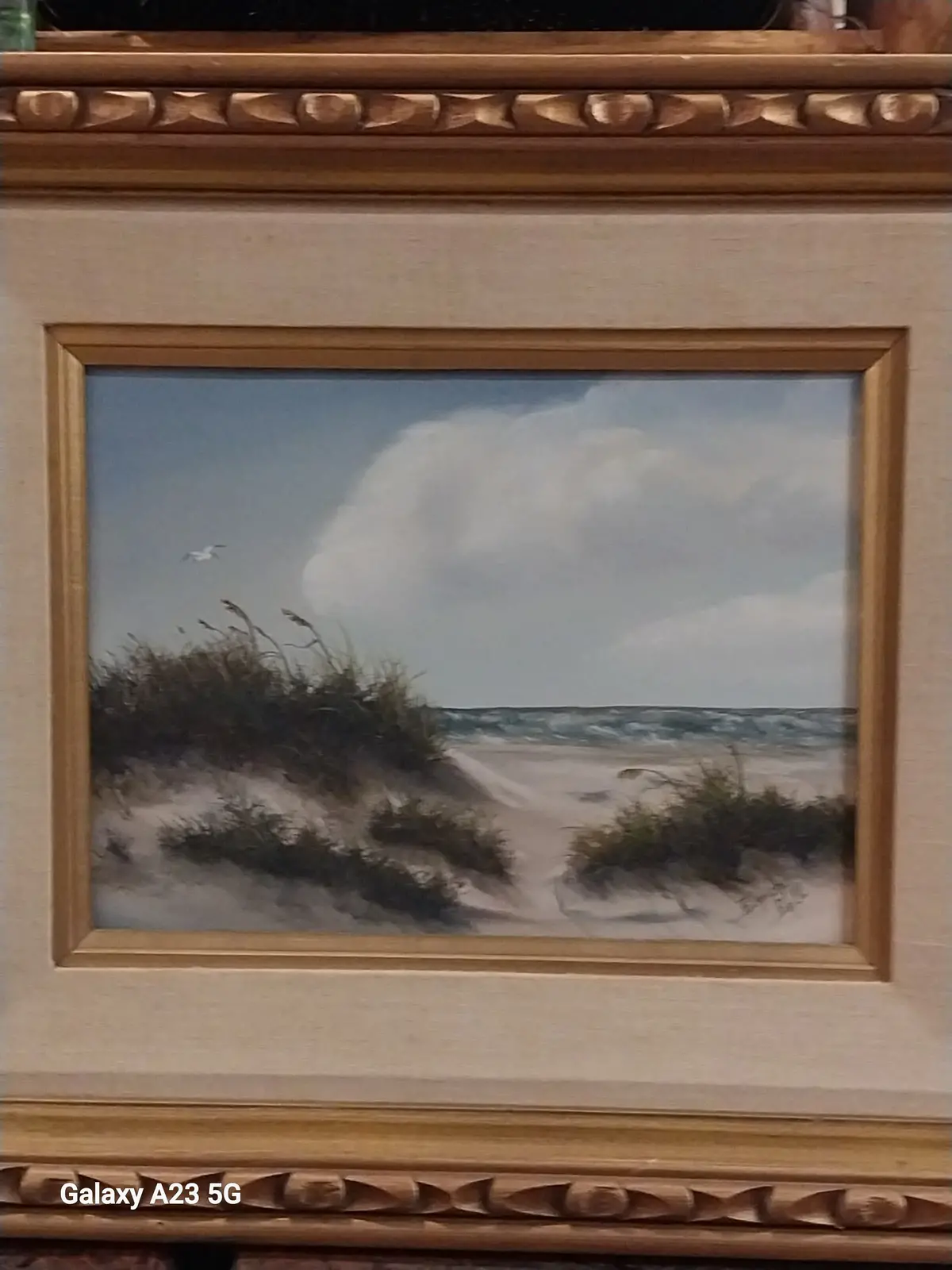 Framed Plain Air  Seascape Oil Painting 1