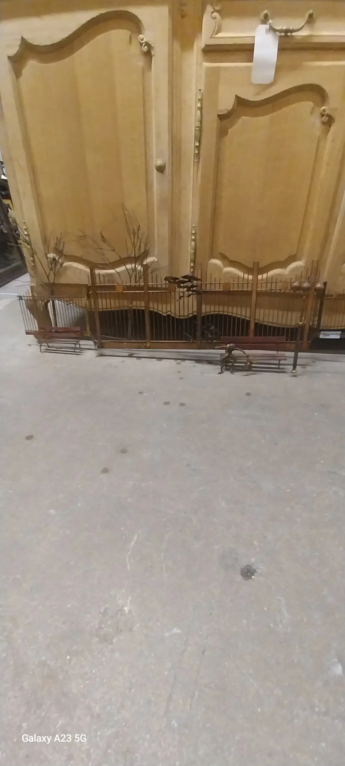 Brutalist Metal Sculpture Of Park Scene 1
