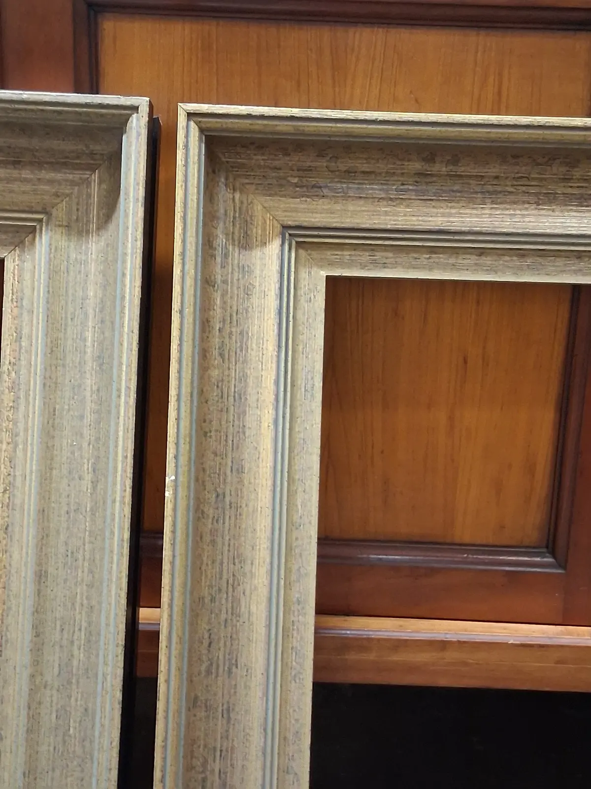 Pair Of Gilt Rubbed Flared Frames 1