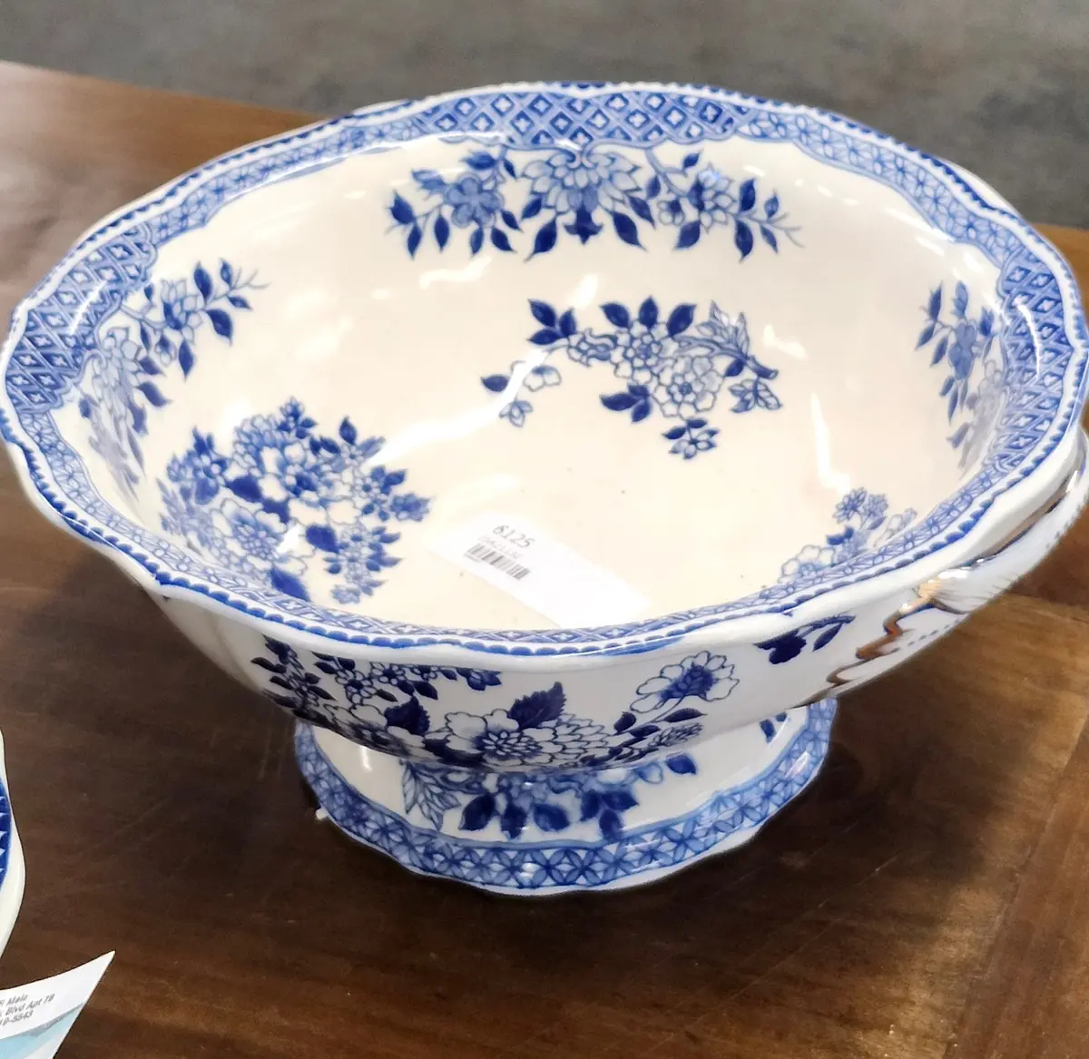 Blue And White Staffordshire Bowl 1 Of 6 1