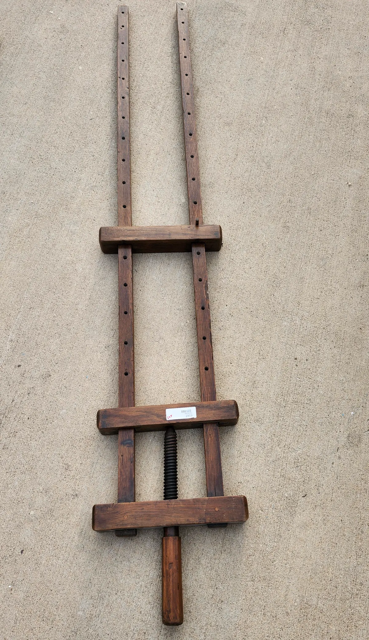 Large 19Th Century Wood Clamp 1