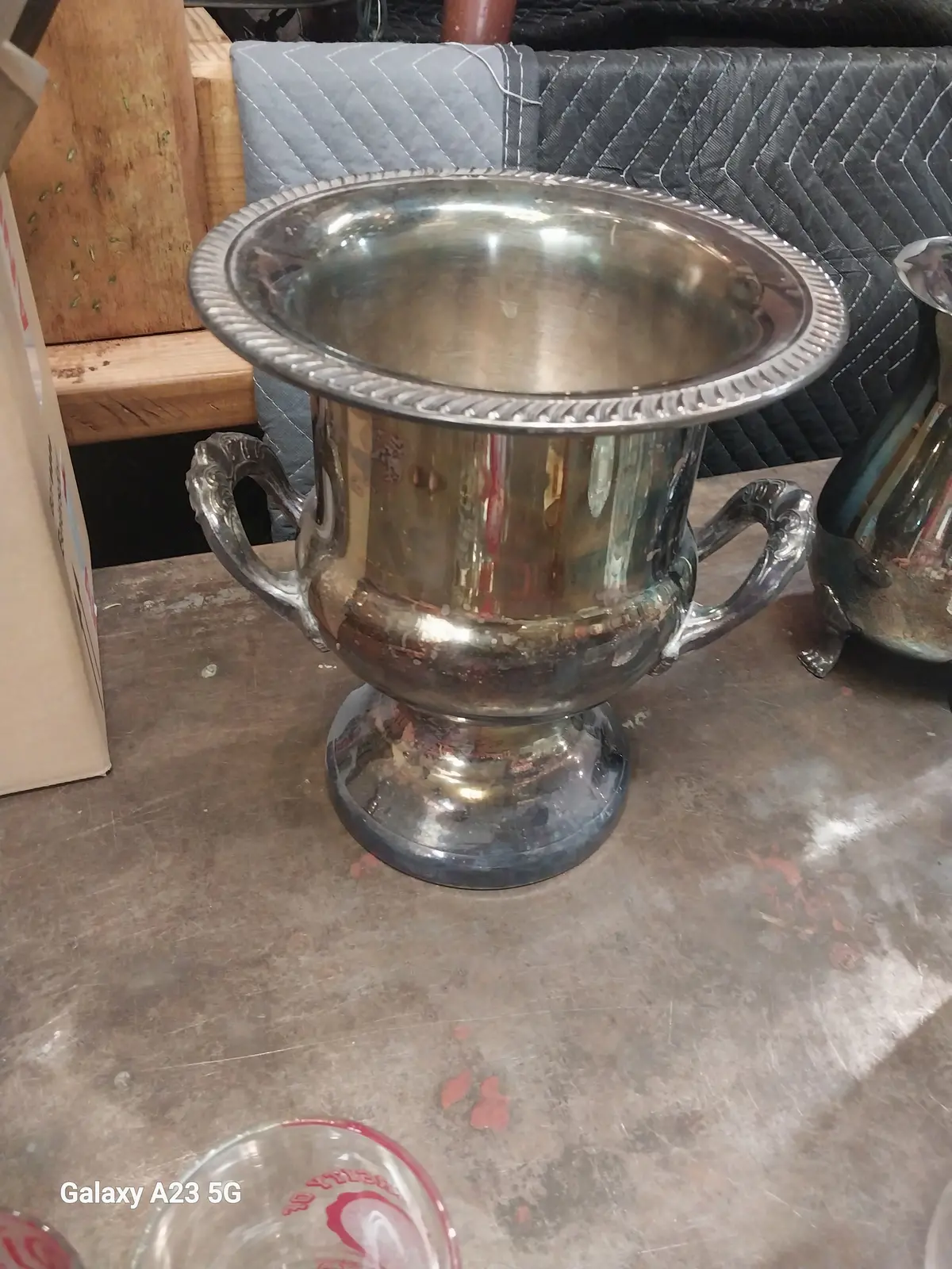 Silver Plate  Wine Chiller 1