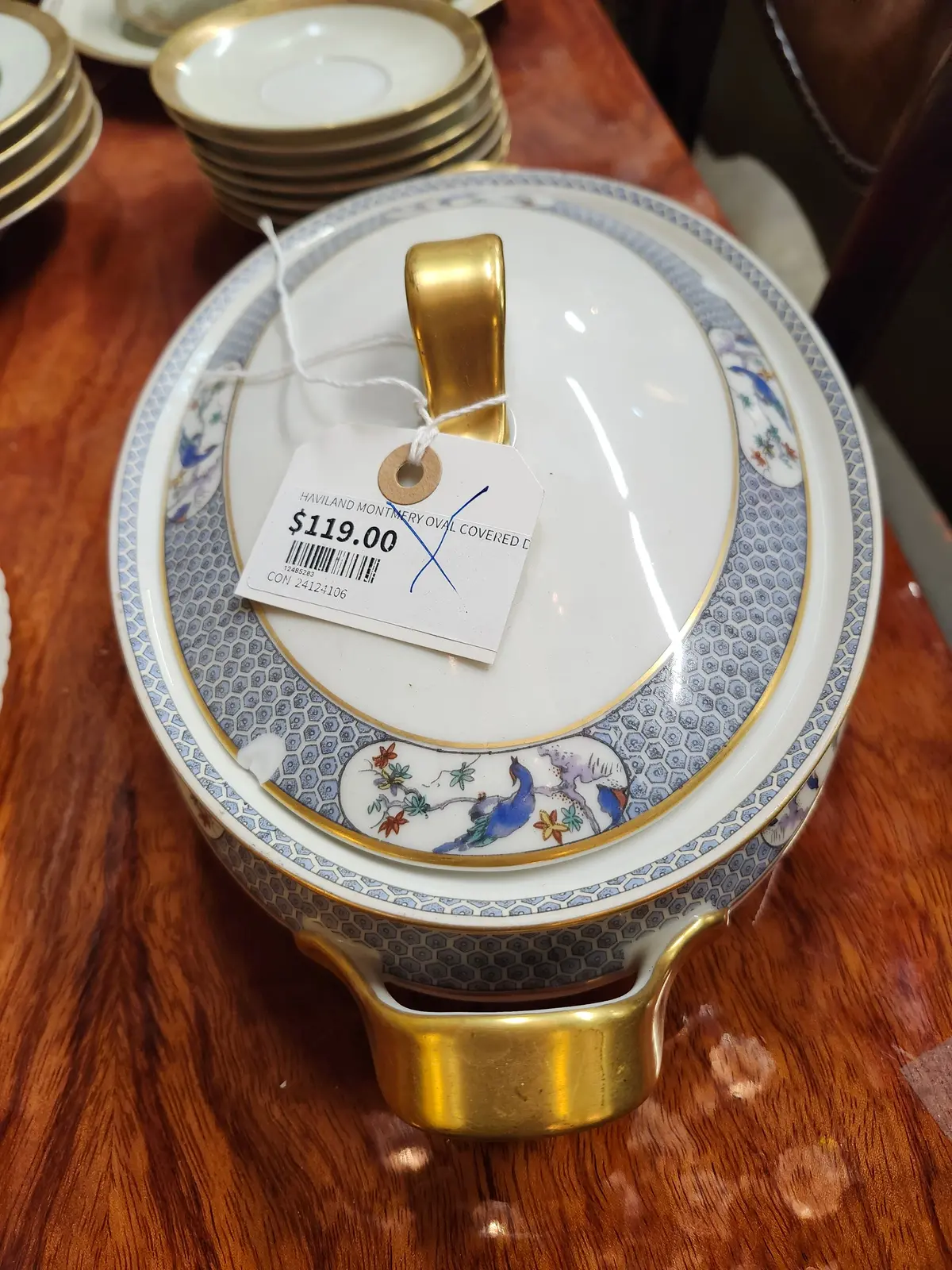 Haviland Montmery Oval Covered Dish As Found 1