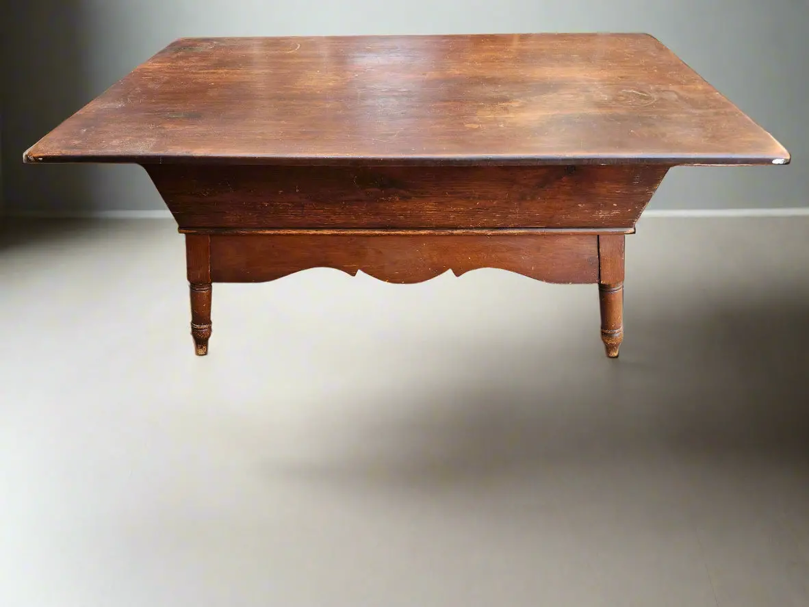 Antique 19Th Century Dough Bowl Table 1
