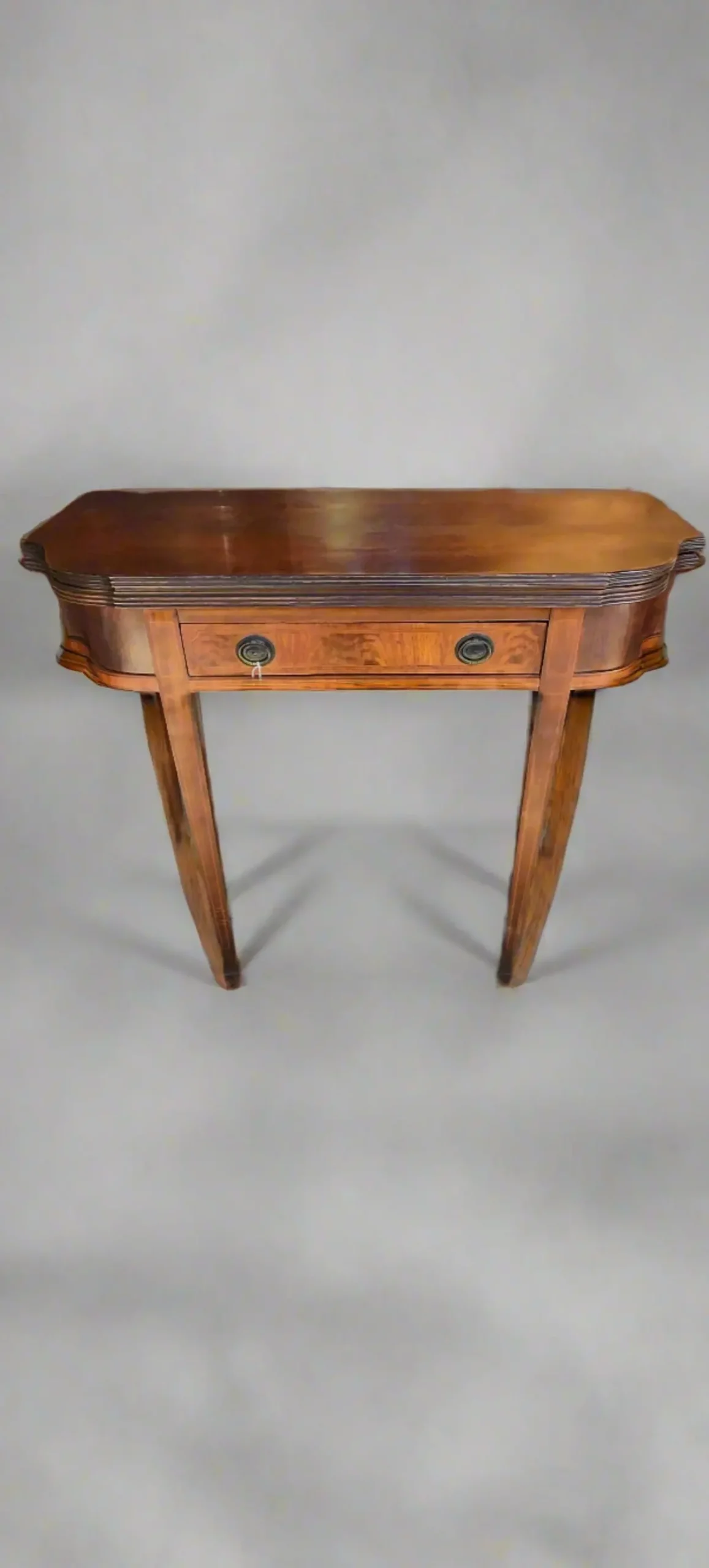Demilune Fliptop Mahogany Federal Stylegame Table 1