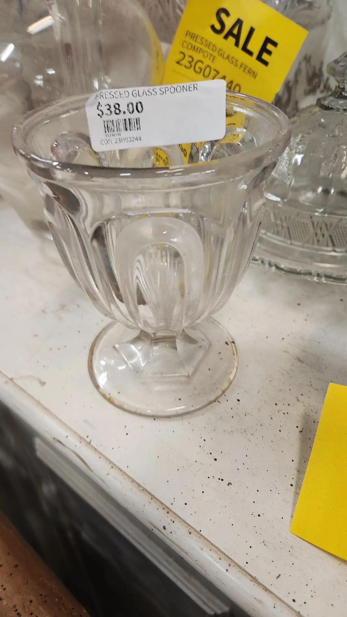Pressed Glass Spooner 1