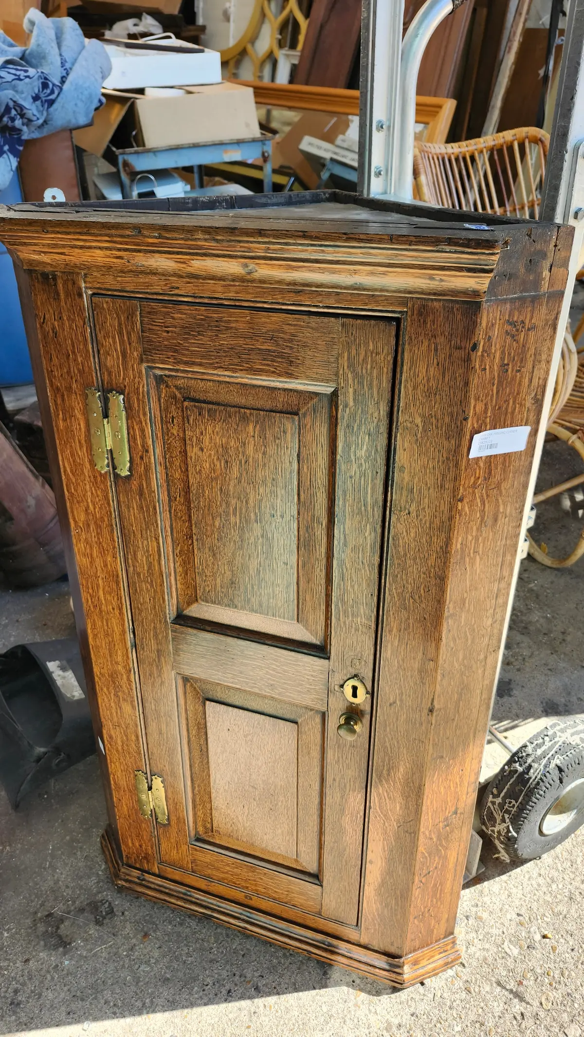 Dark Oak Hanging Corner Cabinet 1