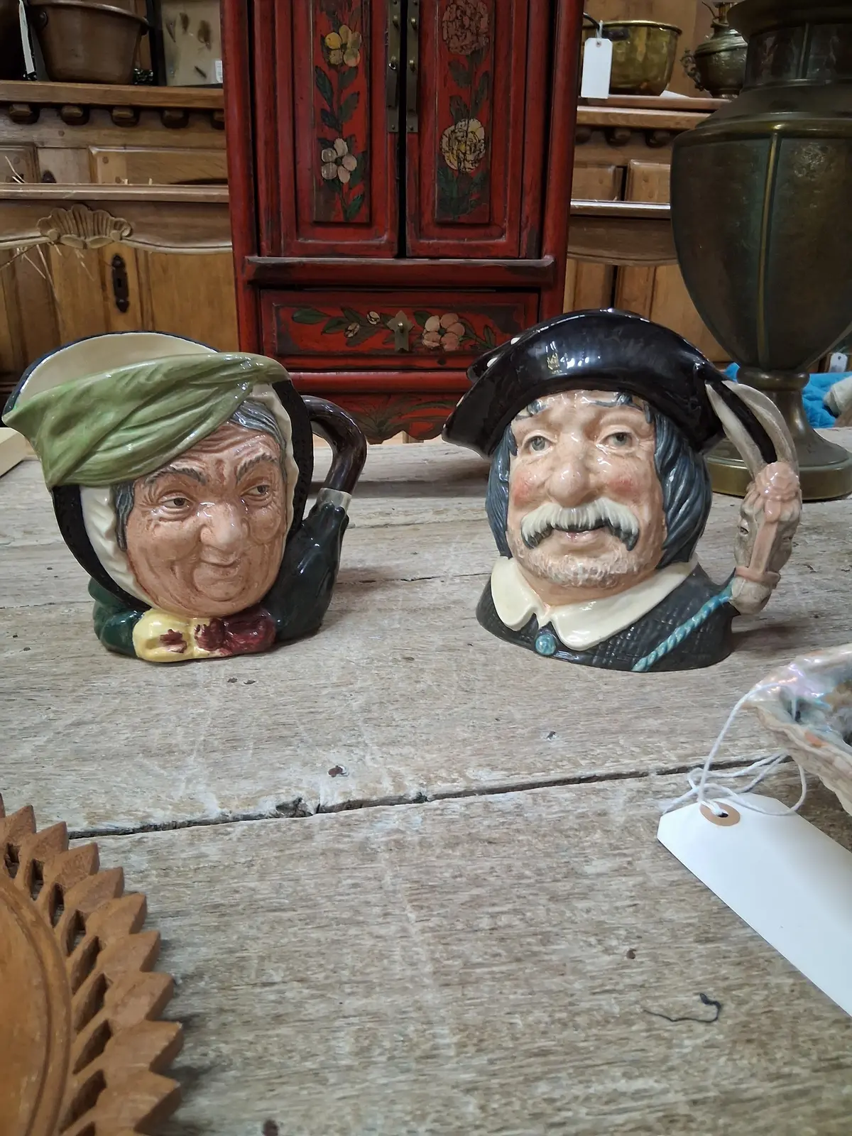Pair Of Handled Head Mugs 1