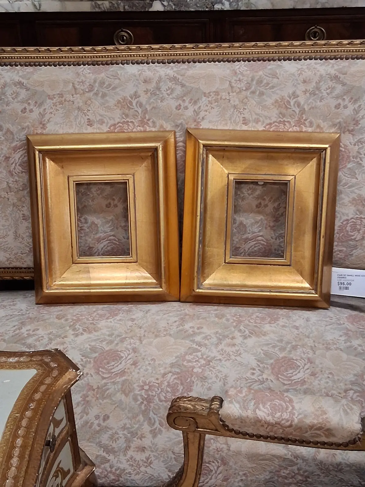 Pair Of Small Wide Gold  Frames 1