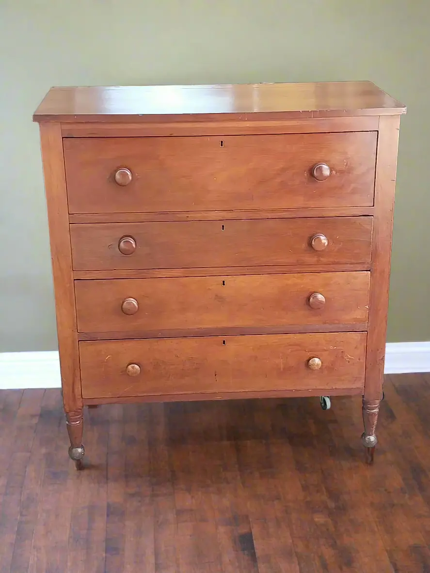 19Th Century Cherry Highboy Chest 1