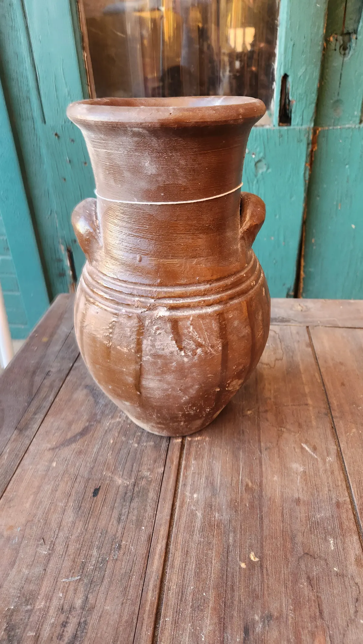 Red Clay Vase With Two Handles 1
