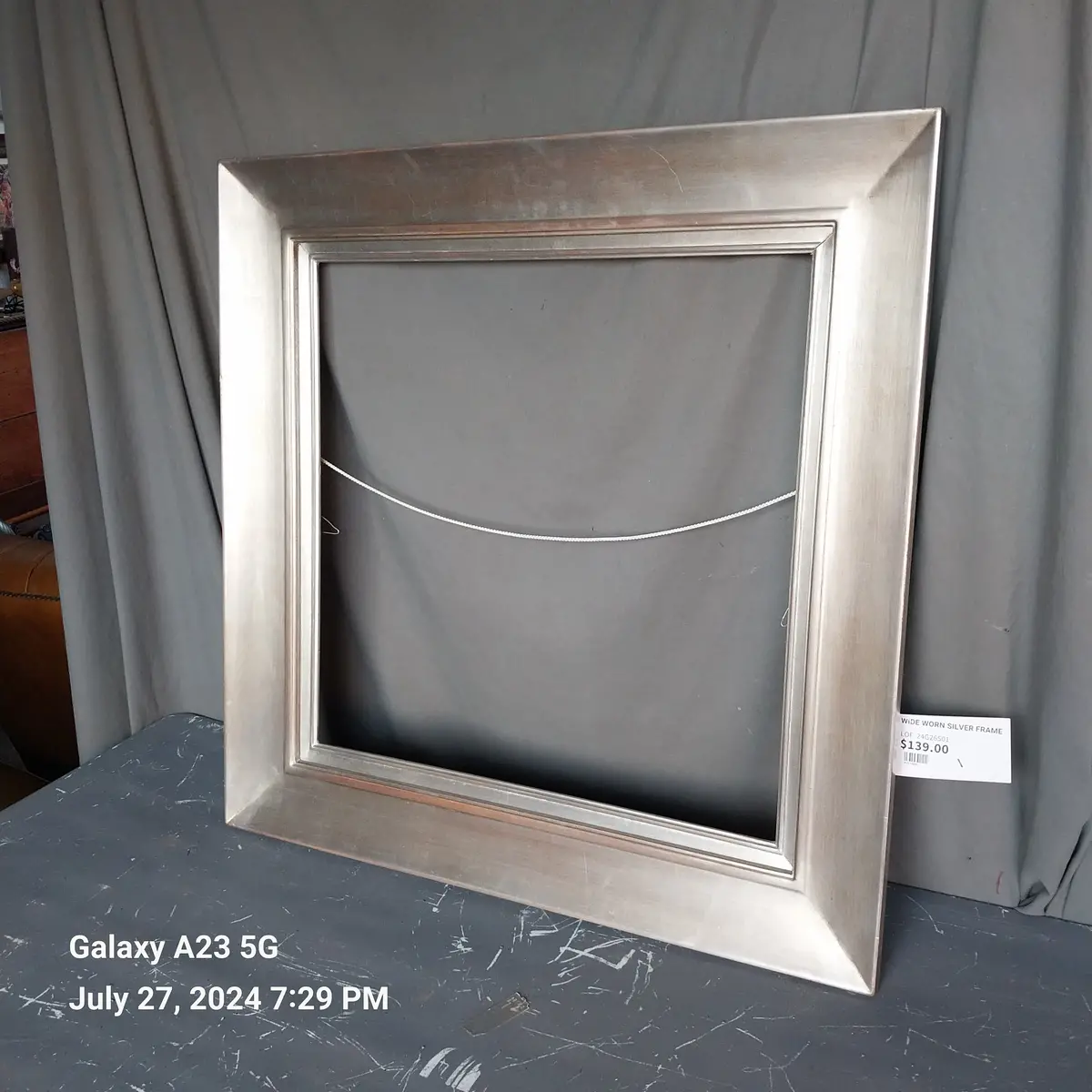 Wide Worn Silver Frame 1