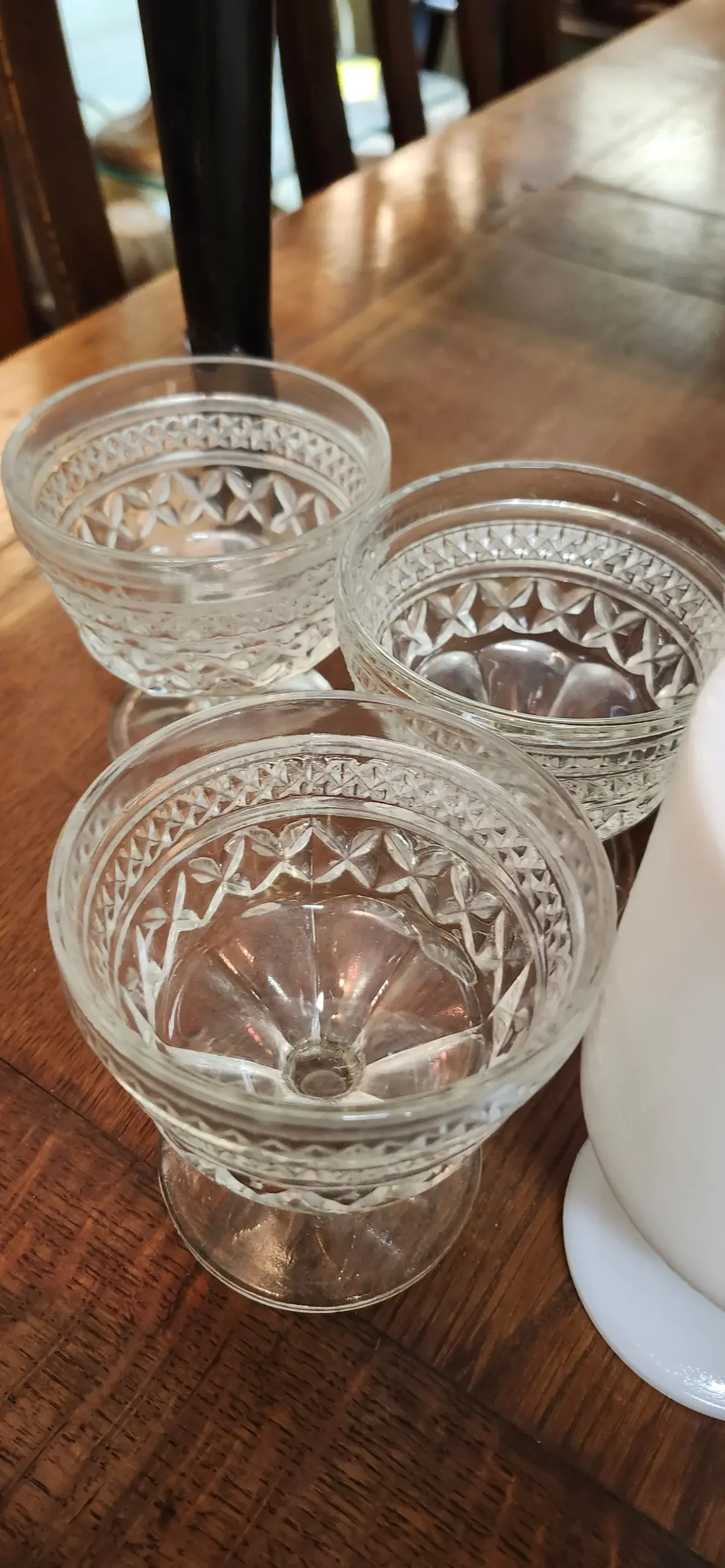 Set Of 4 Press Glass Sherbets 1