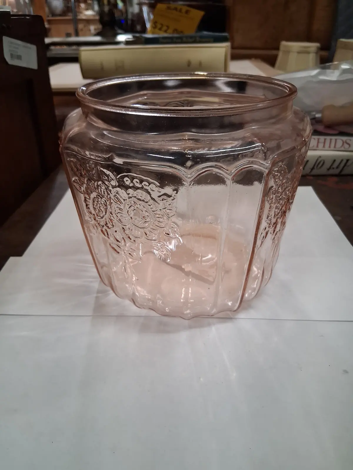 Cabbage Rose Bicsuit Jar No Lid 1