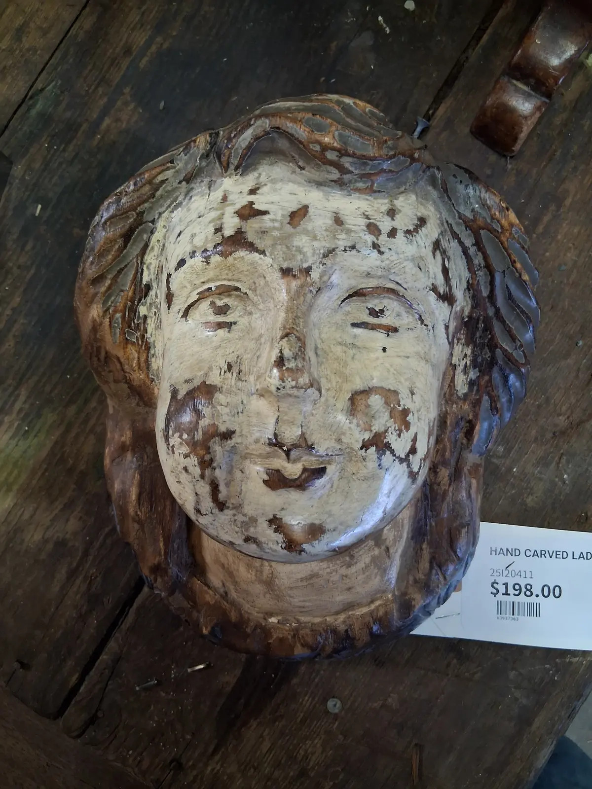 Hand Carved Ladys Face 1