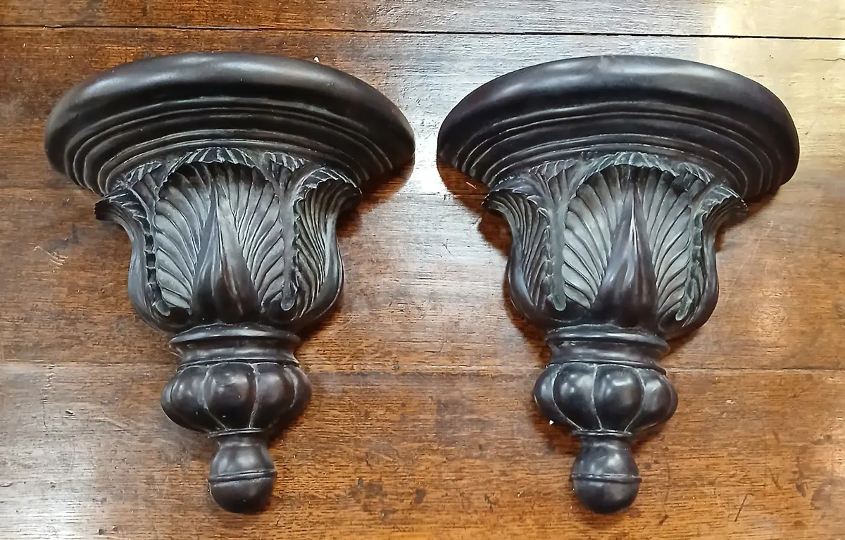Pair Of Composition Wall Sconces 1