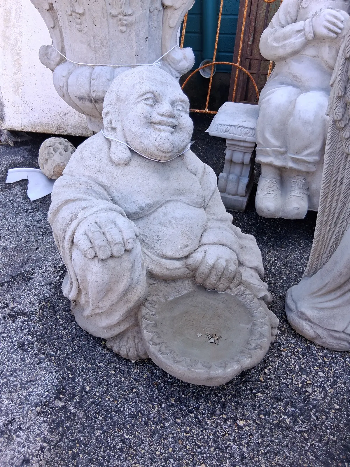 Small Concrete Happy Buddha 1