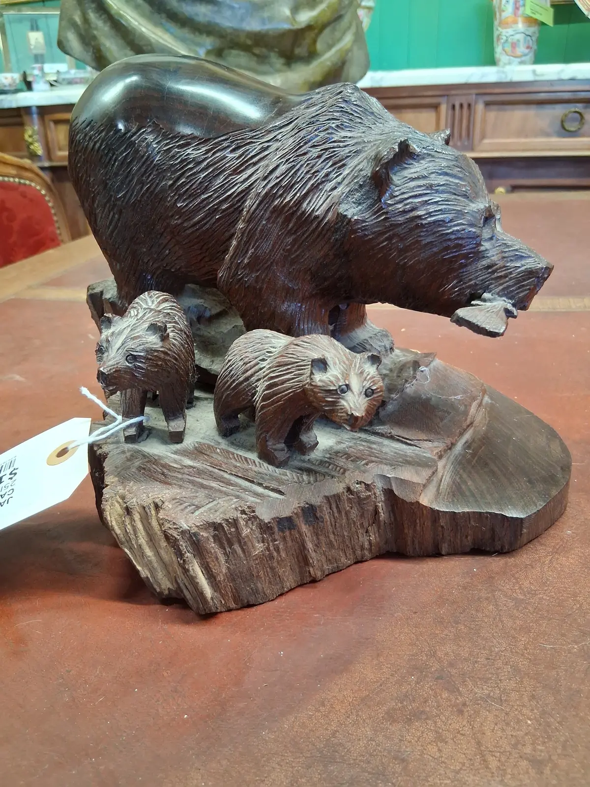 Carved  Wood Japanese Bears 1