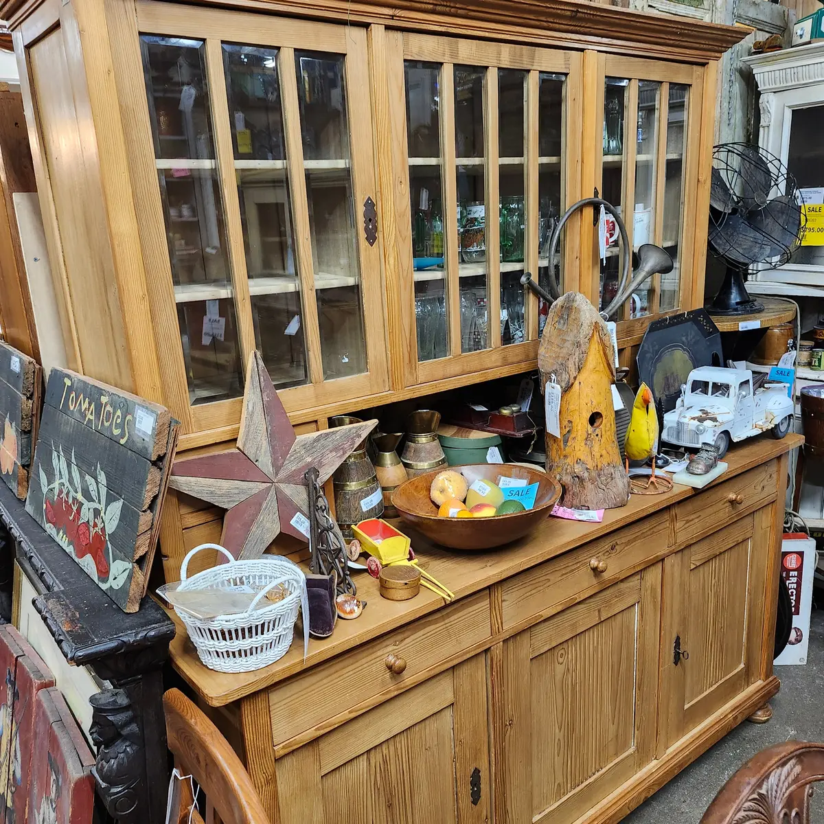 Long 2 Piece Pine Bookcase 1
