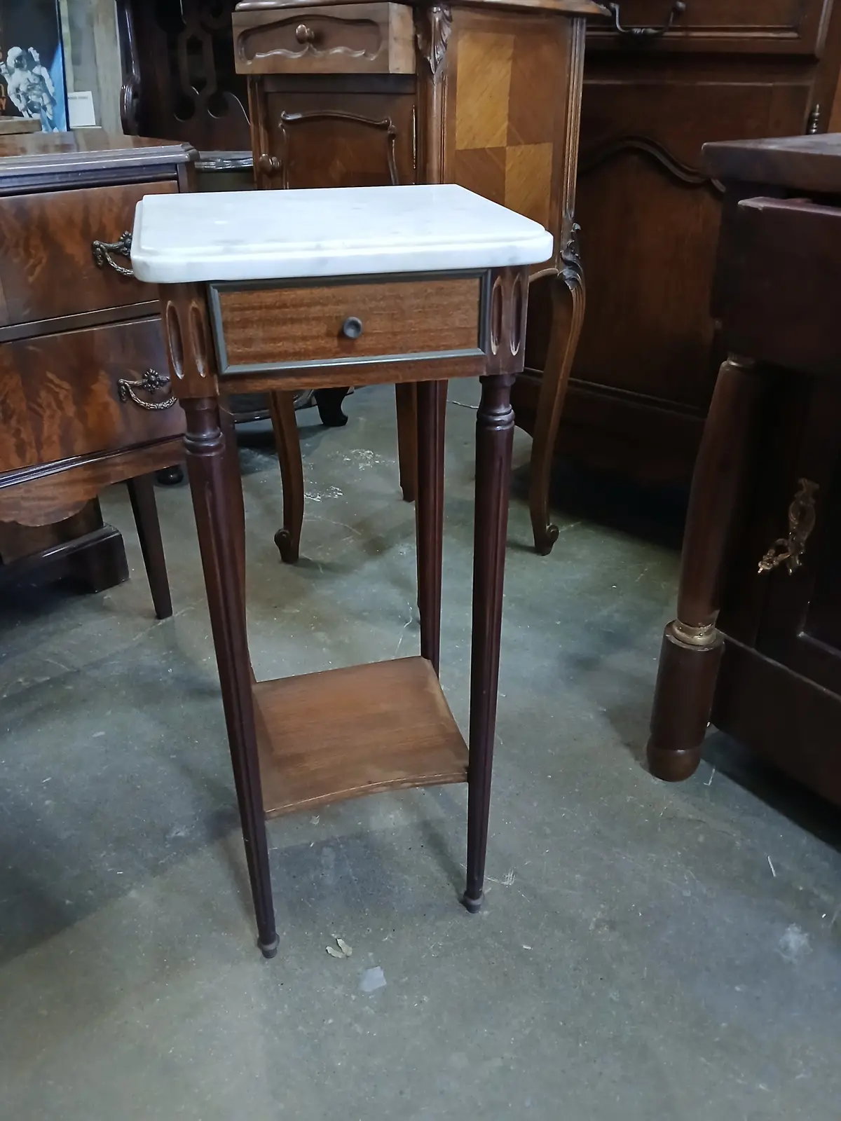 Small Louis Xvi Marble Top Stand 1