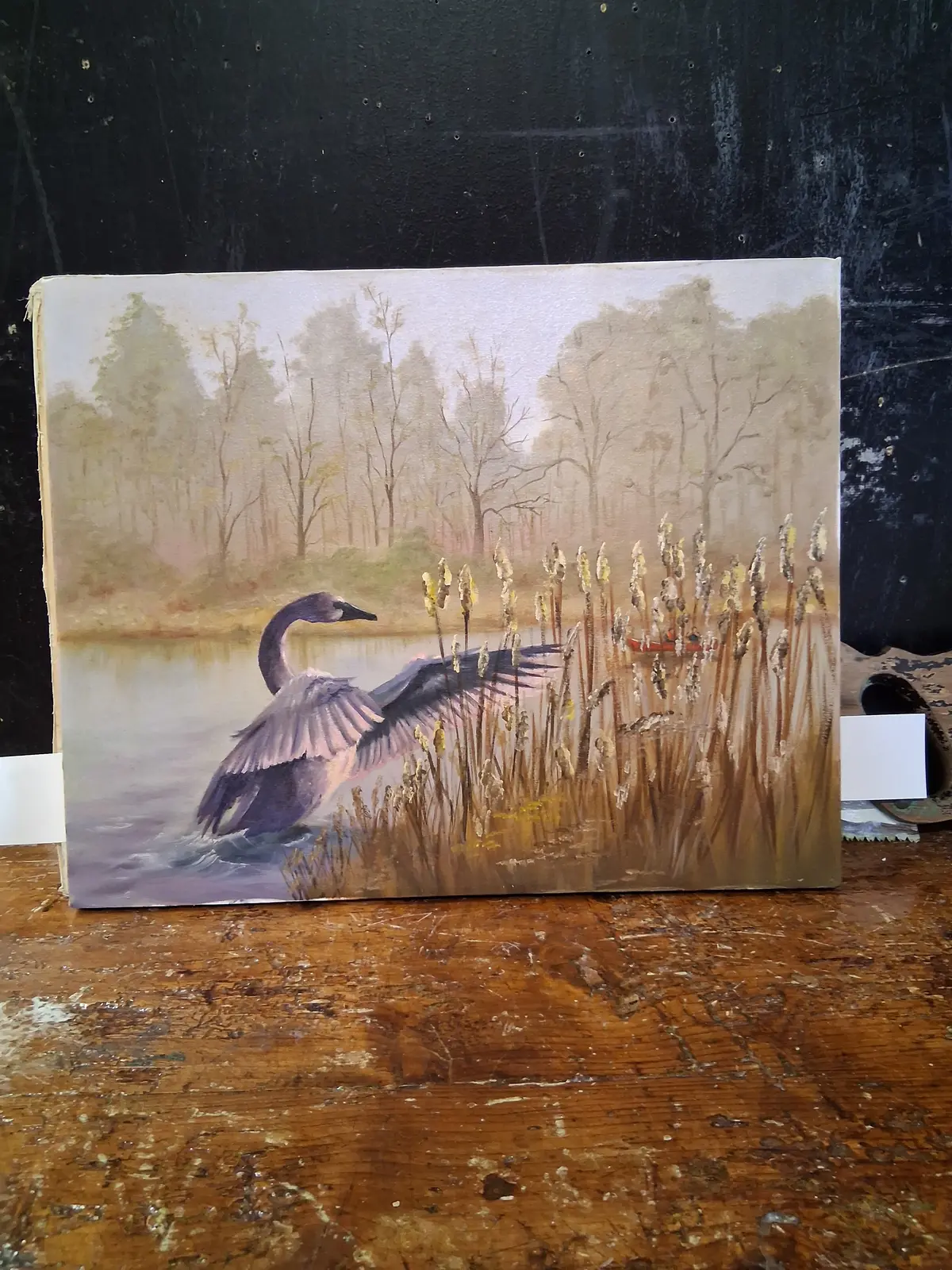 Unframed Goose Oil Painting 1