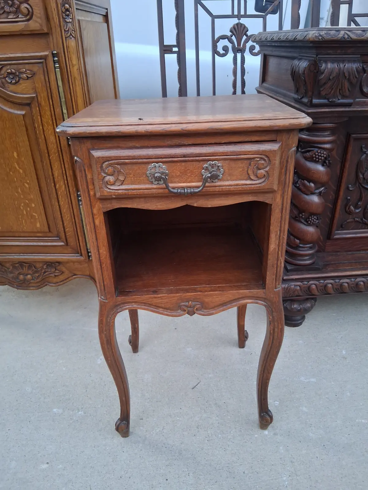 Louis Xv Oak Side Cabinet 1
