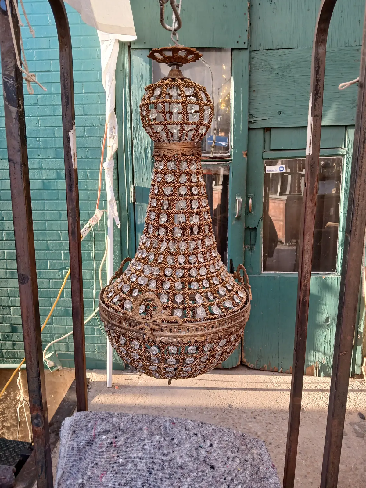 French Empire  Beaded Crystal Chandelier 1