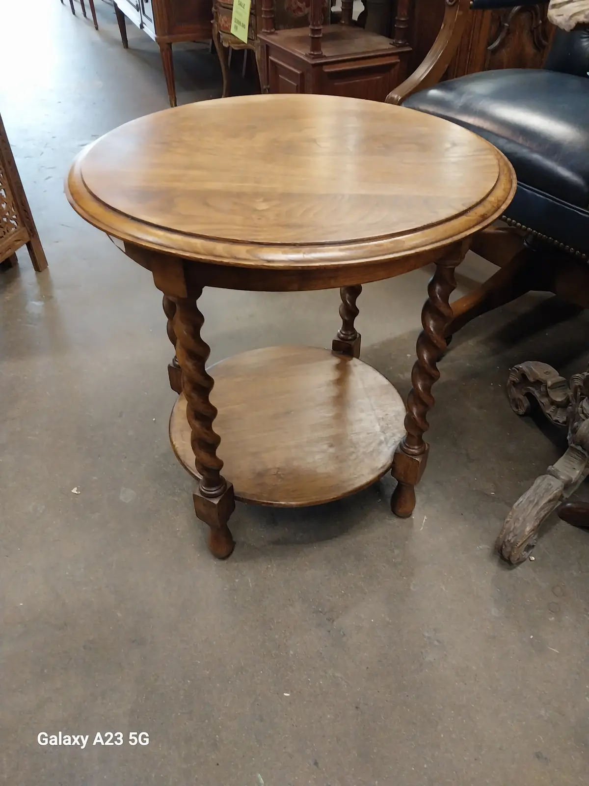 Round Barley Twist Side Table 1