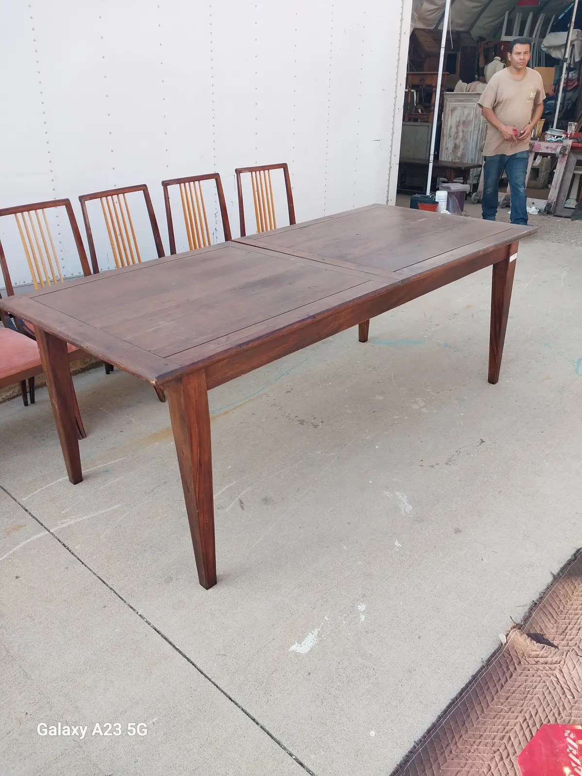 Pine Taper Leg Draw Leaf Table 1
