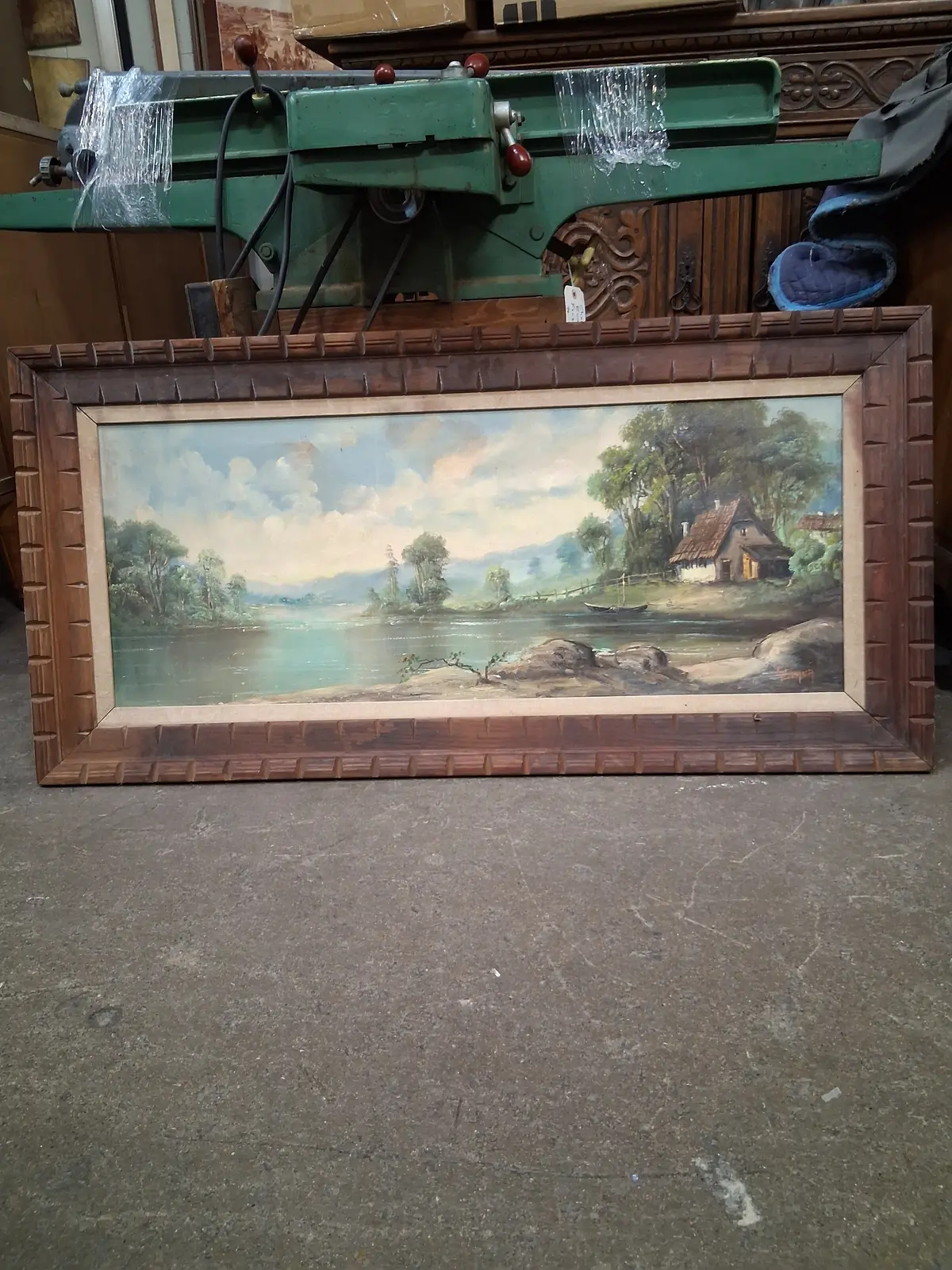Long Framed Landscape Of A Hut On A Lake 1