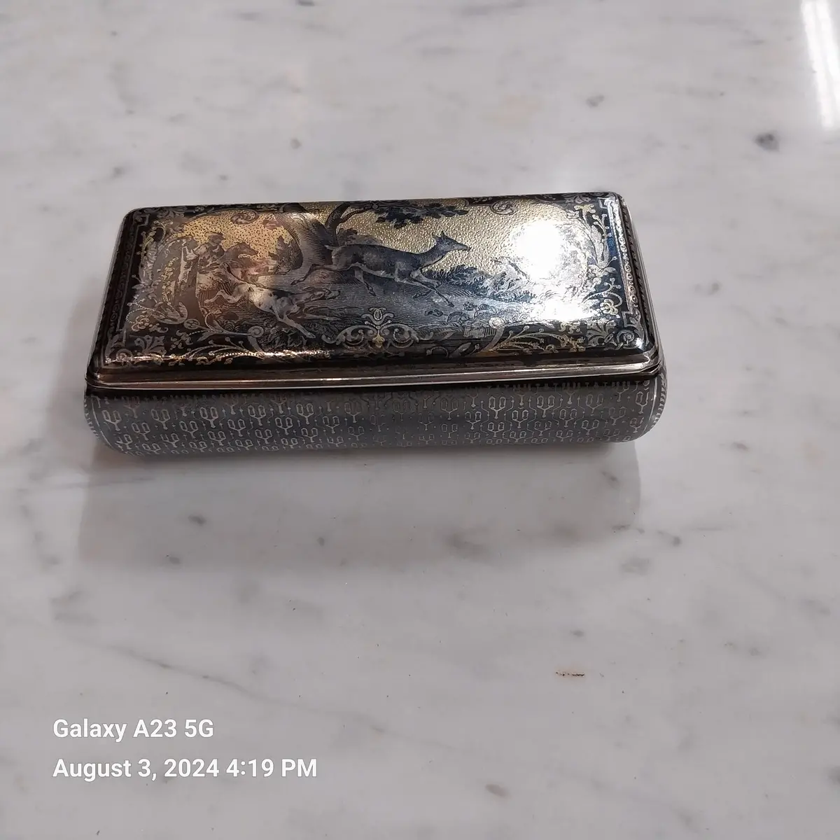 Snuff Box With Hunt Scene 1
