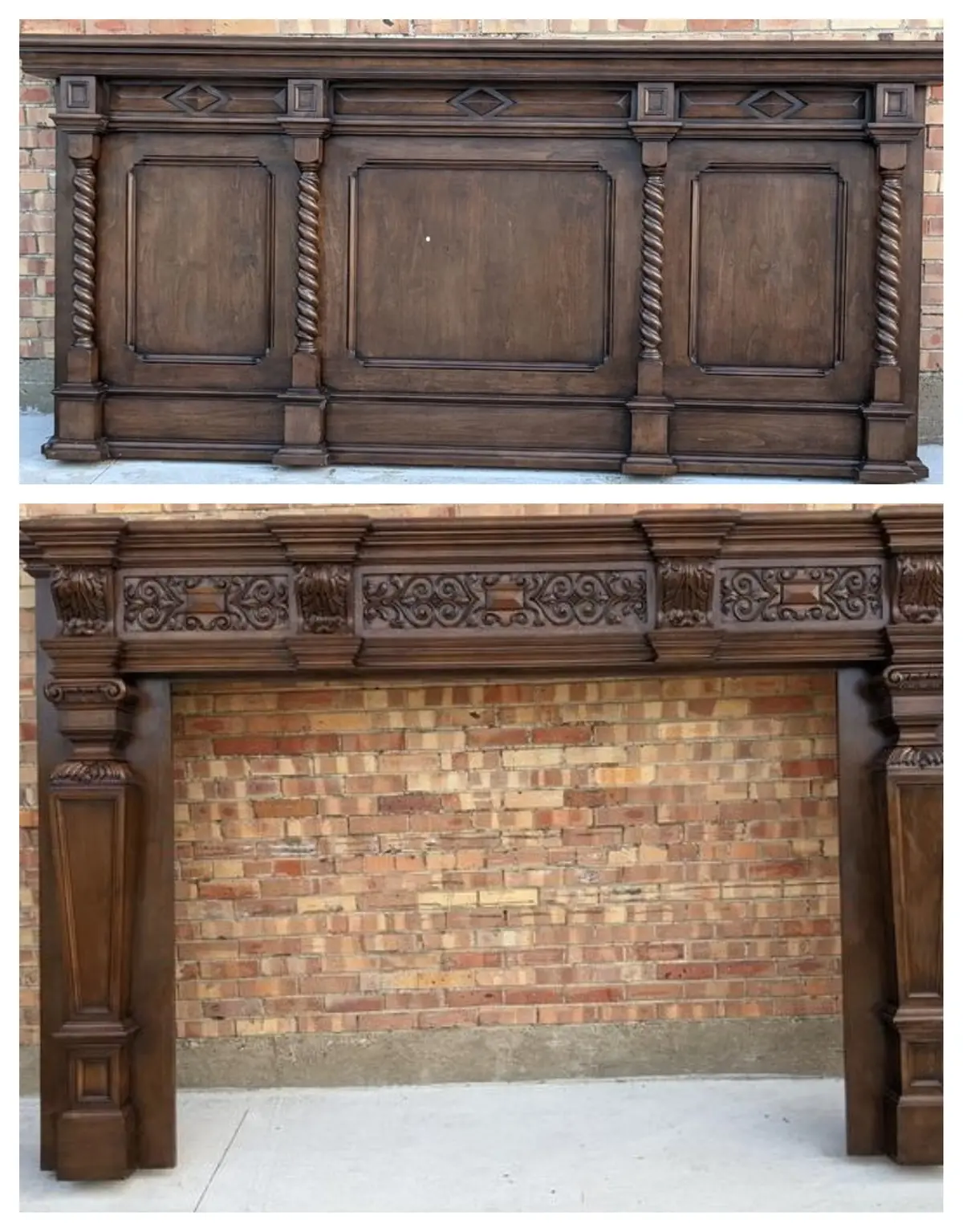 Monumental Fireplace Mantel And Overmantle 1