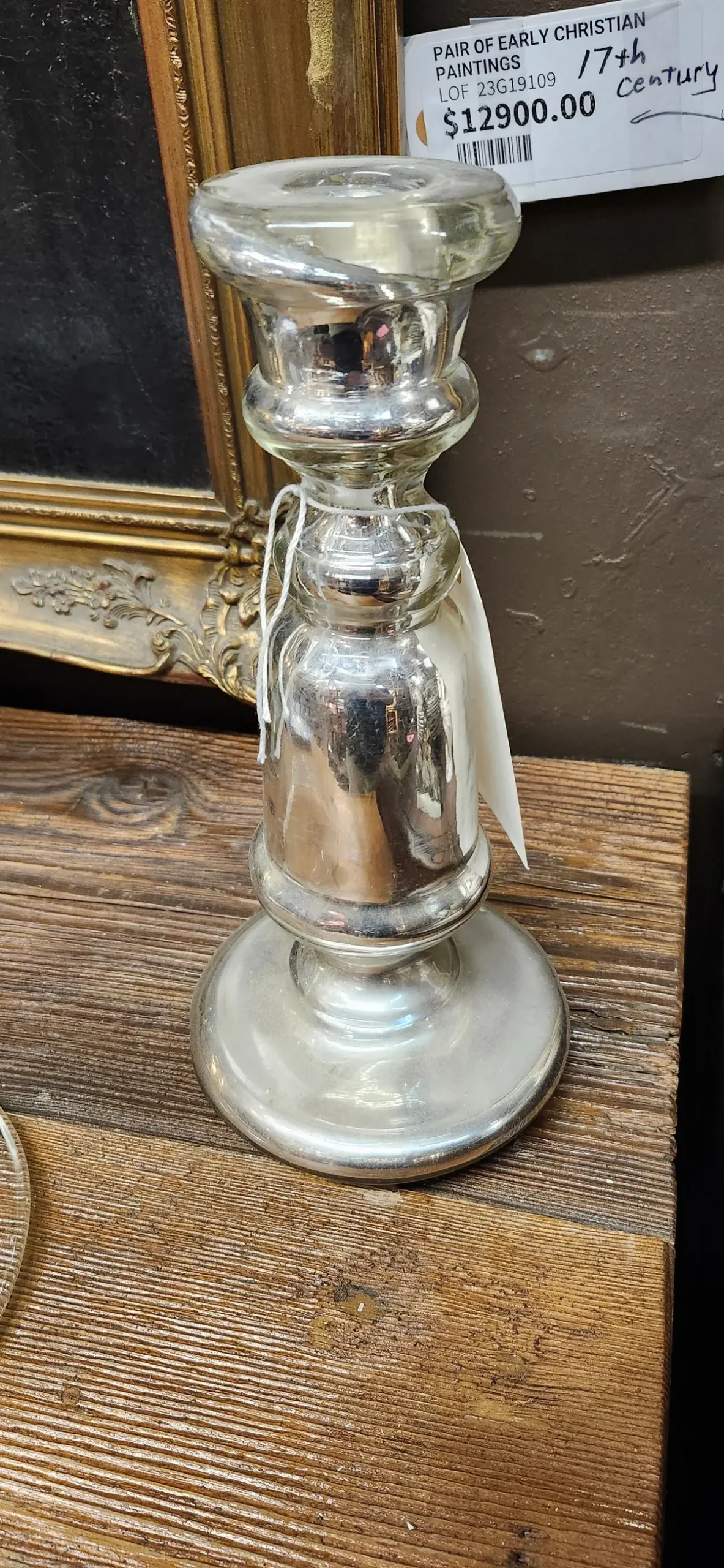 Mercury Glass Candle Stand 1