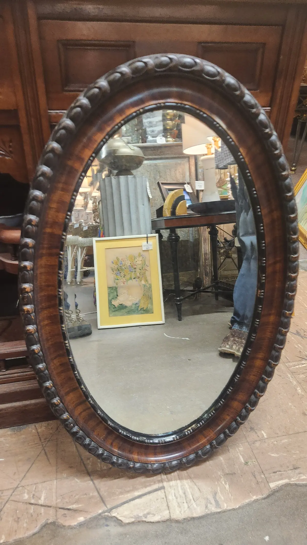 Oval Carved Mirror 1