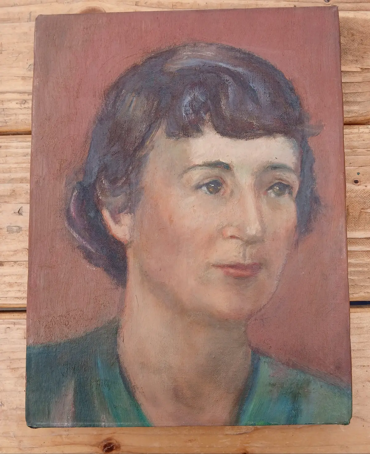 Small Oil Painting Of Woman Unframed 1