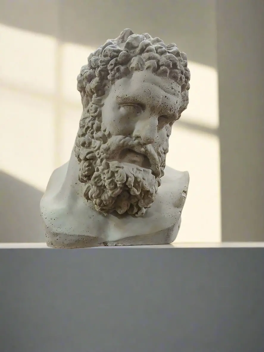 Large Cast  Plaster Bust Of Hercules 1