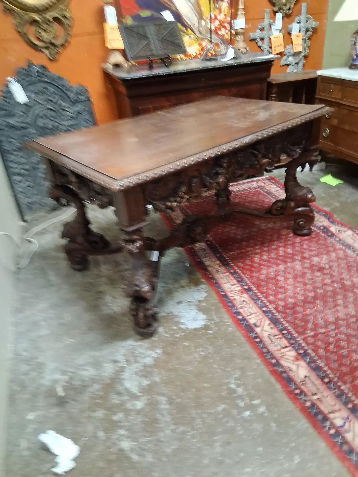 Dragon Carved Library Table 1