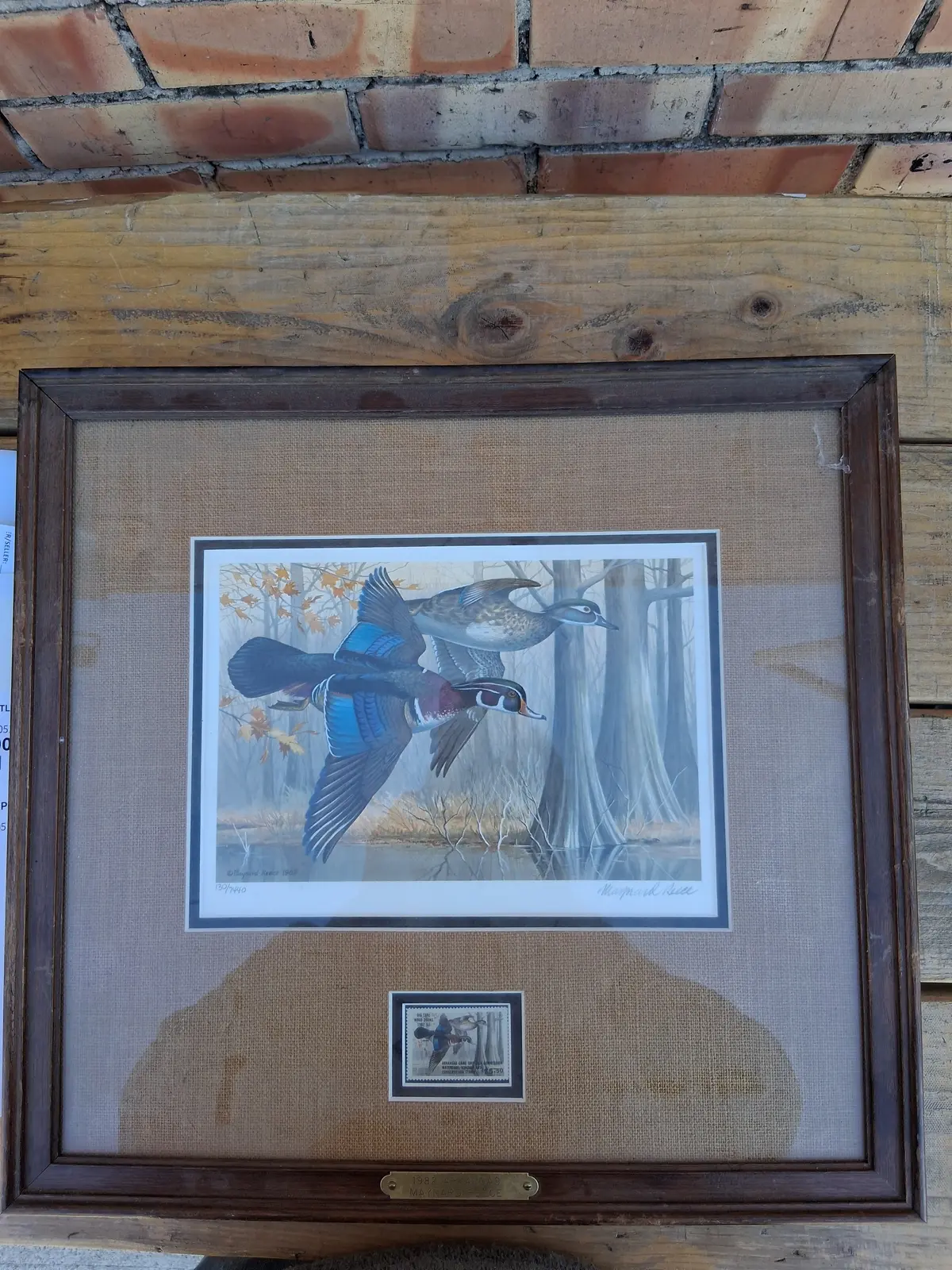Duck Lithograph Signed By Manyard Reece 1