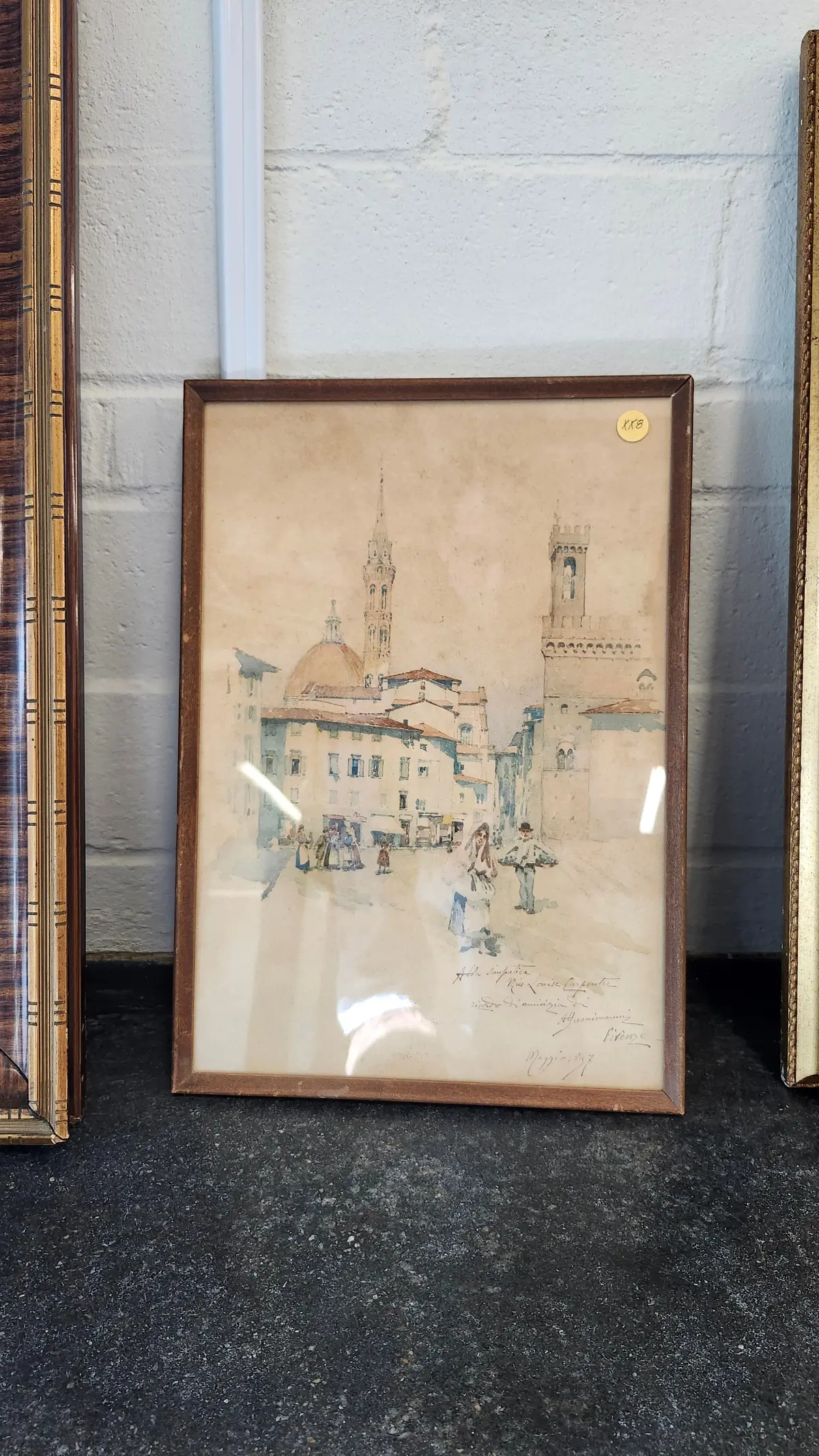 Watercolor Of Middle East Street Scene 1925 Le Cap D Ail 1