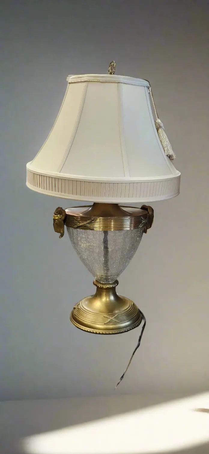 Vintage Wildwood Brass Rams Head Table Lamp 1