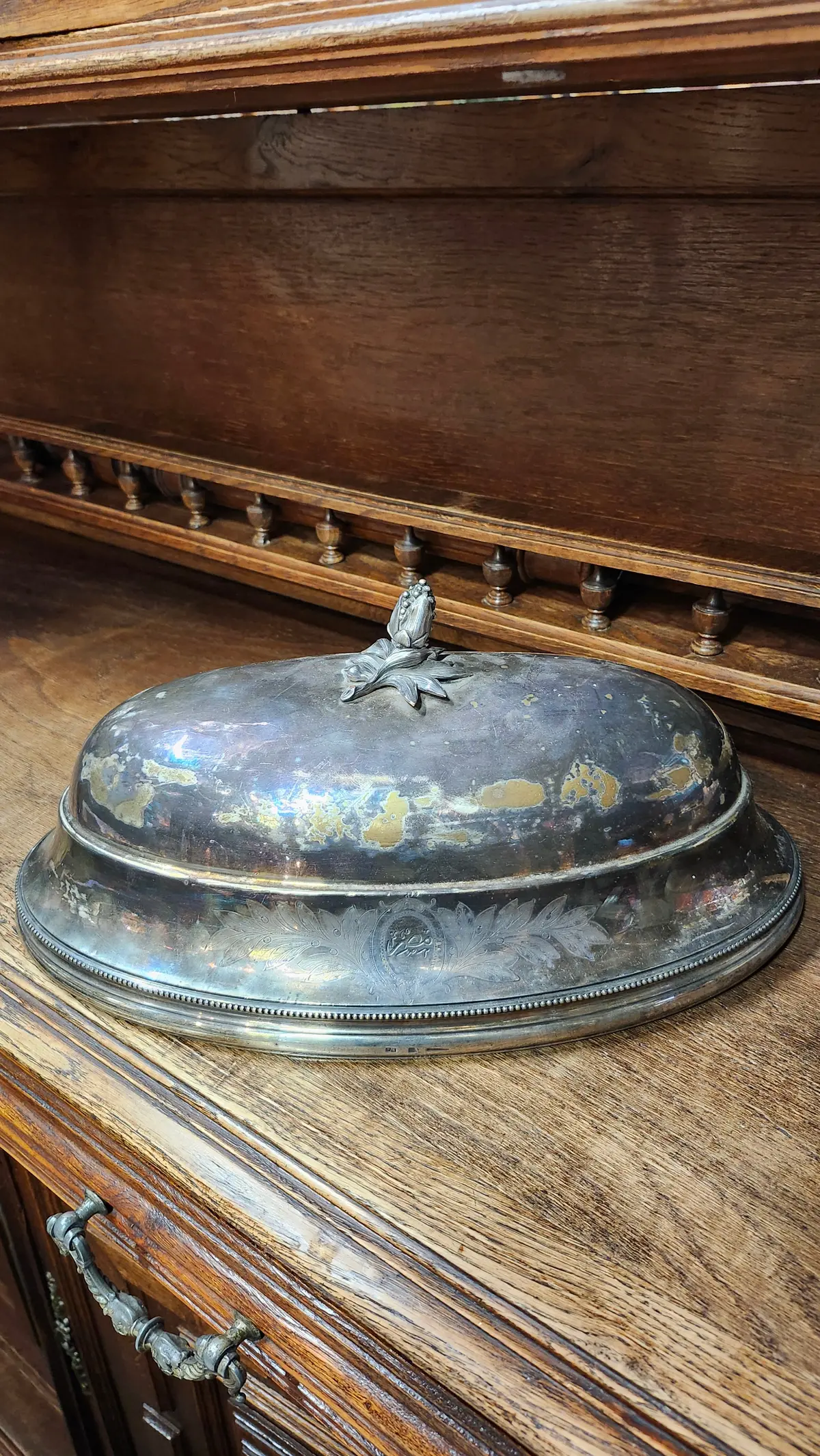 Silver Plated Oval Dome 1