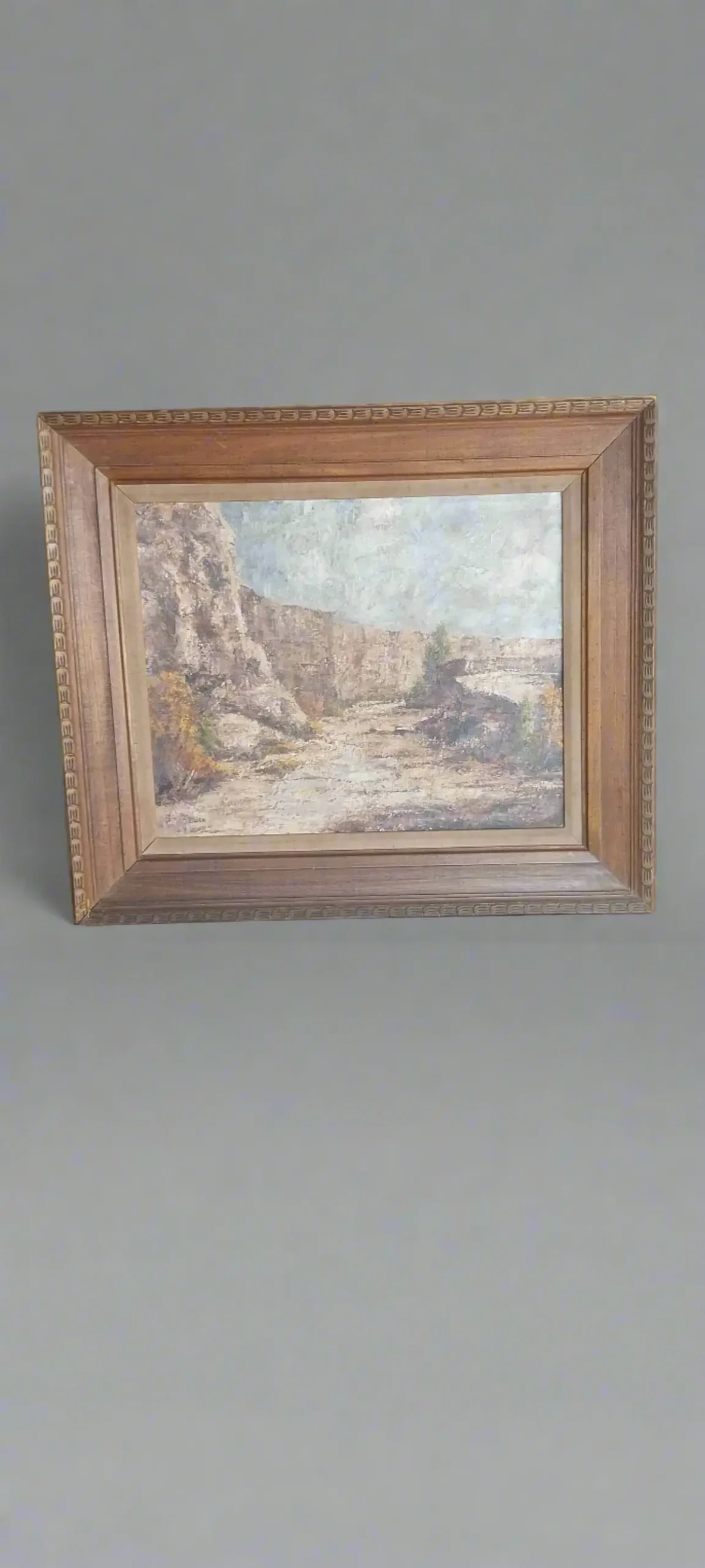 Framed Western Landscape Oil Painting 1
