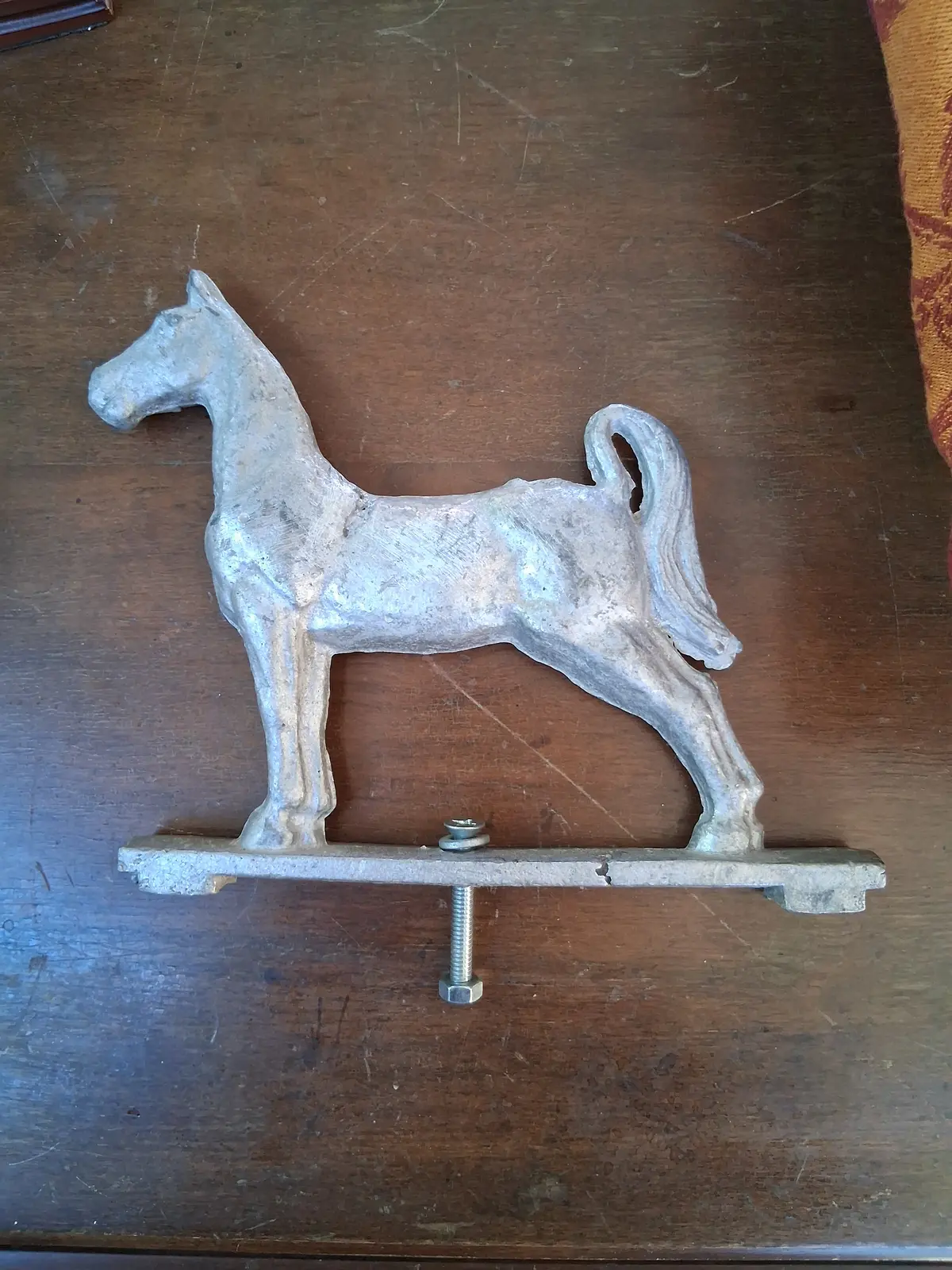 Vintage Cast Metal Horse Gate Topper 1